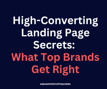 High-Converting Landing Page Secrets: What Top Brands Get Right